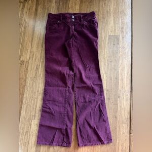 LONDONJEAN Deep Red Corduroy Trousers